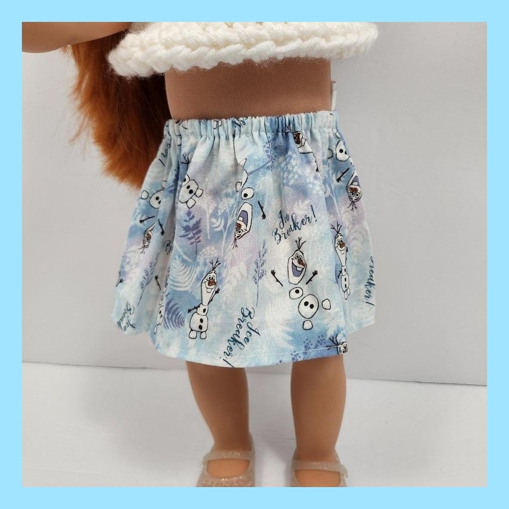 18" Doll Skirt Olaf / Frozen - handmade‎ - Fits American Girl, My Life, OG